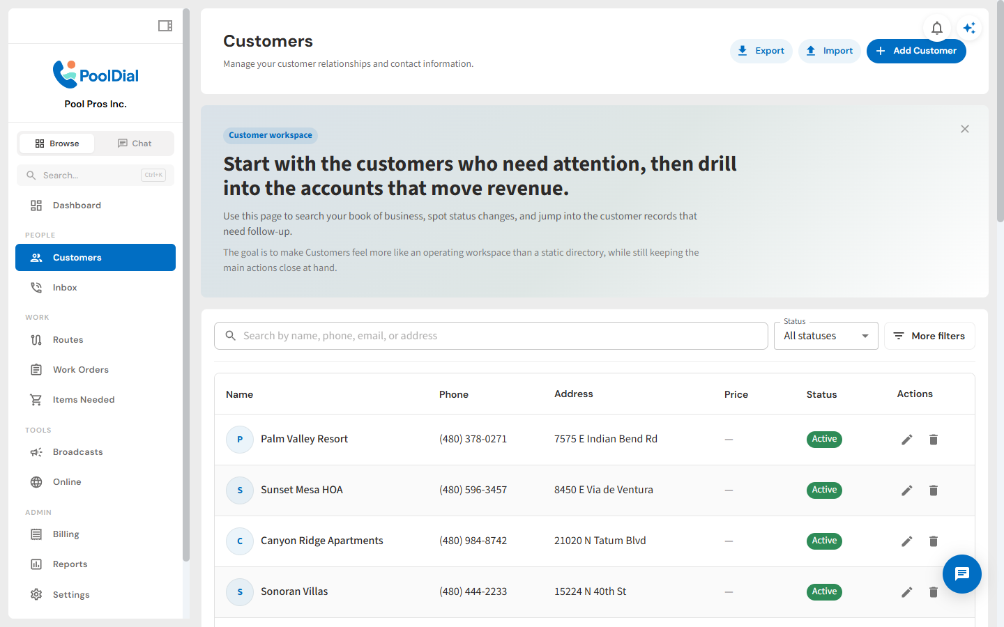 PoolDial customer export controls