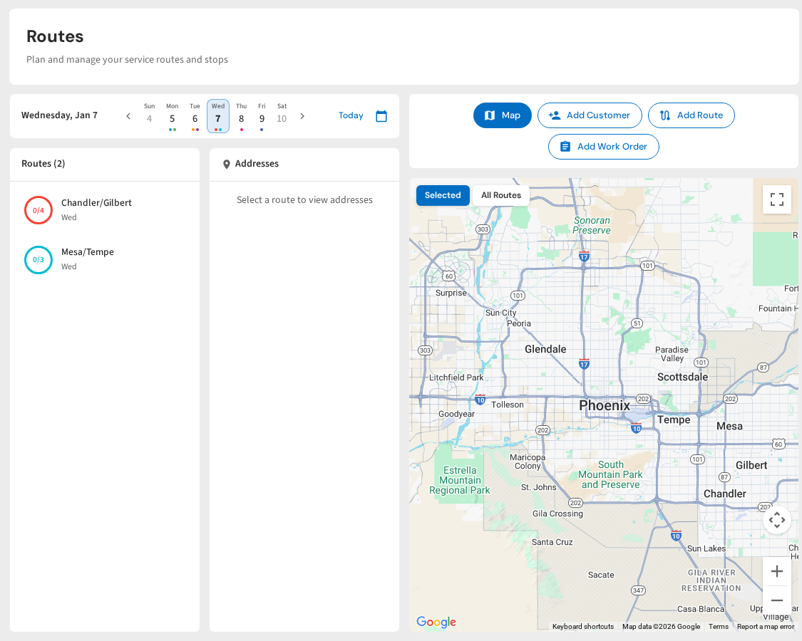 PoolDial route planner screenshot