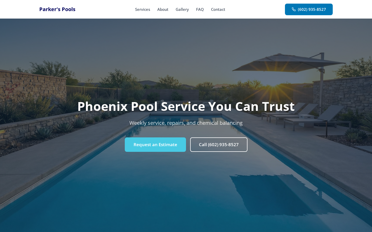 PoolDial Website Builder - Customize your homepage content, services, and sections