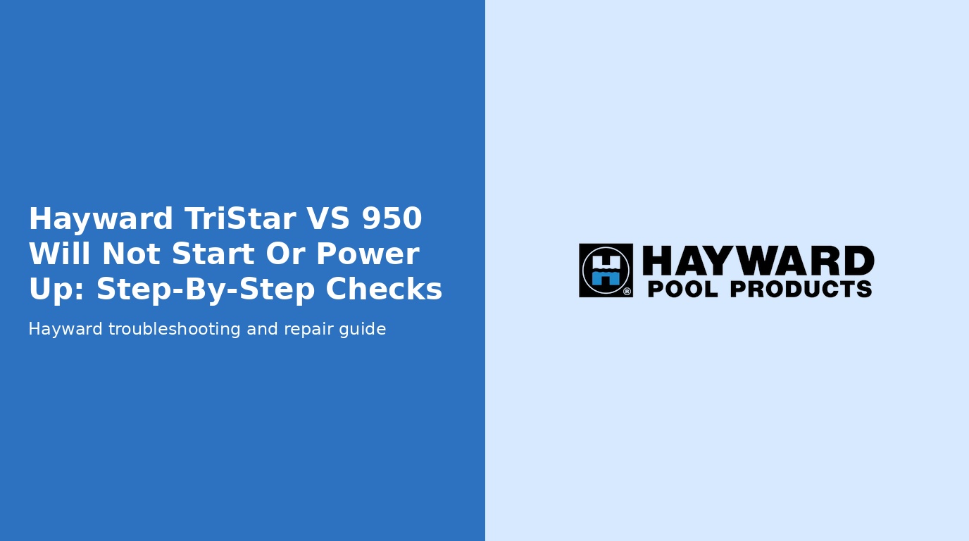 Hayward Tristar Vs 950 No Power Motor Wont Start