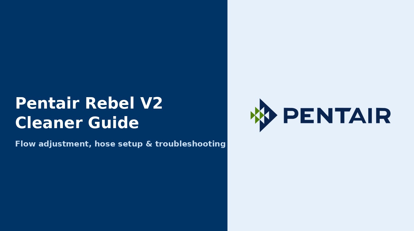Pentair Rebel V2 Suction-Side Cleaner Guide: Installation, Flow Adjustment, and Troubleshooting