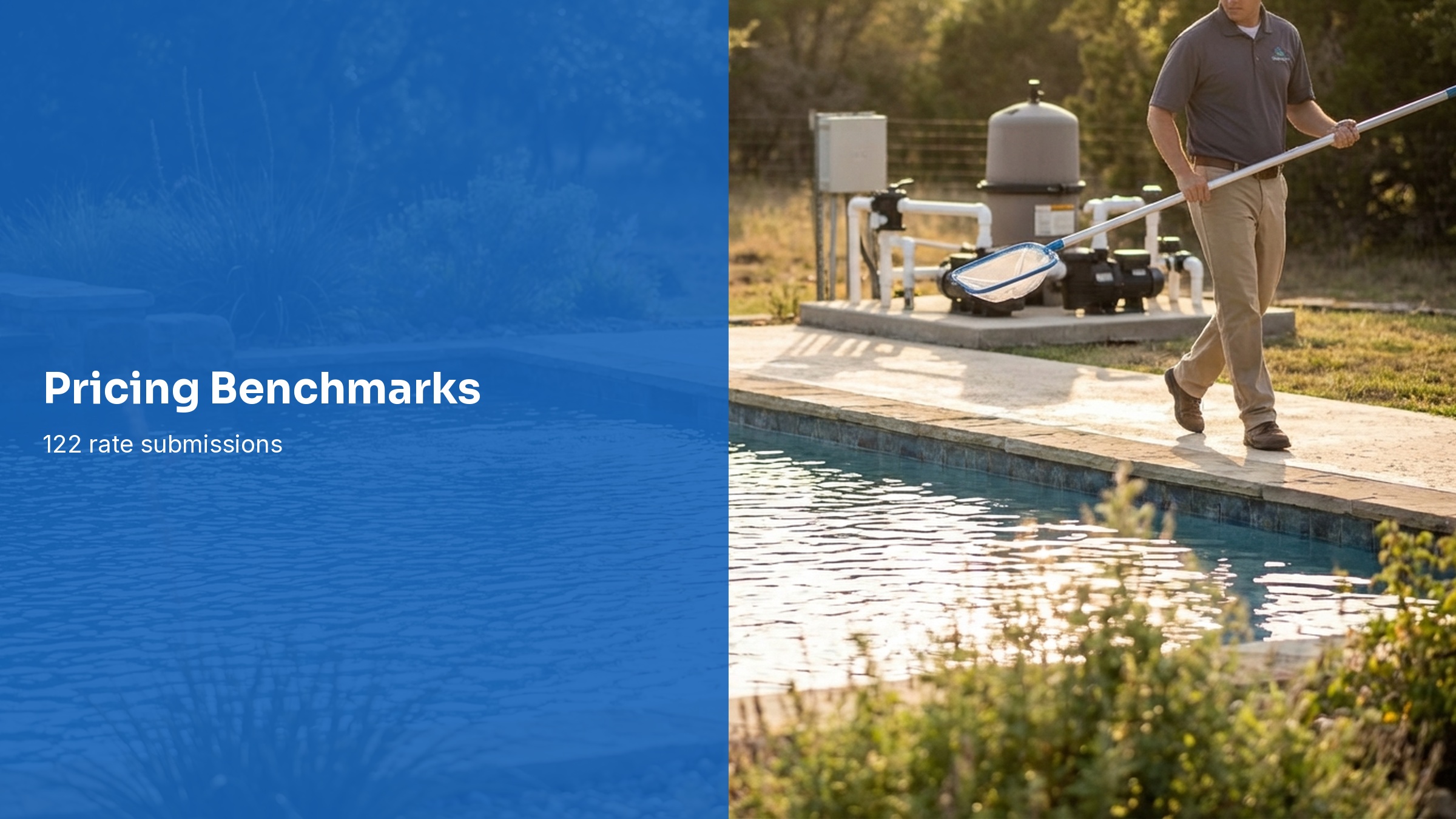 Pool Service Pricing Benchmarks 2026: 122 Rate Submissions