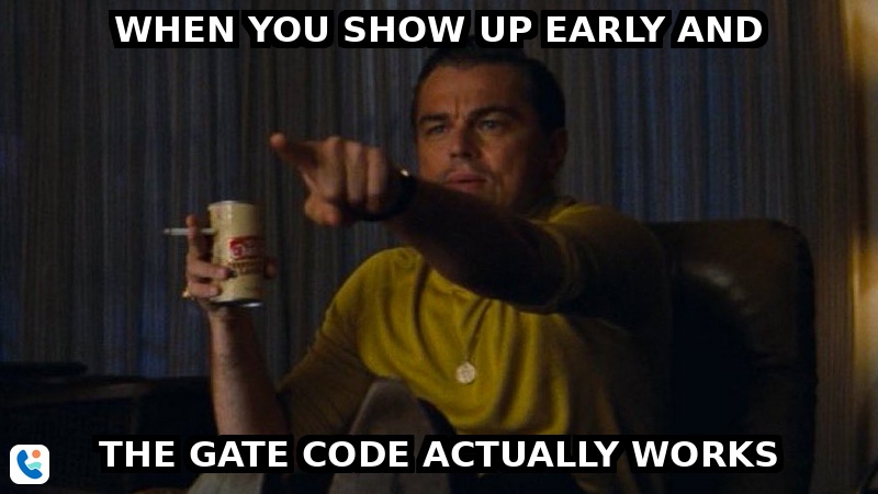 Leonardo DiCaprio pointing - when the gate code actually works